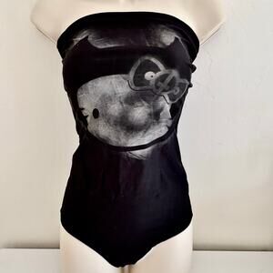 Hello Kitty Strapless 1 Pc Swimsuit Bodysuit  Whimsygoth XS